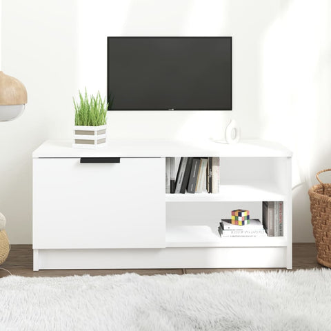 ZNTS TV Cabinet White 80x35x36.5 cm Engineered Wood 811466