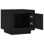 ZNTS Coffee Table Black 51x50x45 cm Engineered Wood 811800