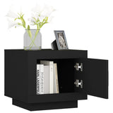 ZNTS Coffee Table Black 51x50x45 cm Engineered Wood 811800