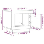 ZNTS Coffee Table Black 51x50x45 cm Engineered Wood 811800