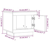 ZNTS Coffee Table Black 51x50x45 cm Engineered Wood 811800