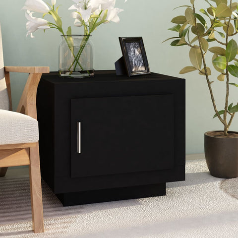 ZNTS Coffee Table Black 51x50x45 cm Engineered Wood 811800