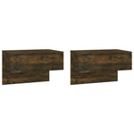 ZNTS Wall-mounted Bedside Cabinets 2 pcs Smoked Oak 816941