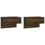 ZNTS Wall-mounted Bedside Cabinets 2 pcs Smoked Oak 816941