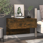 ZNTS Wall-mounted Bedside Cabinets 2 pcs Smoked Oak 816941
