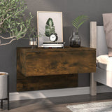 ZNTS Wall-mounted Bedside Cabinets 2 pcs Smoked Oak 816941