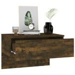 ZNTS Wall-mounted Bedside Cabinets 2 pcs Smoked Oak 816941