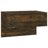ZNTS Wall-mounted Bedside Cabinets 2 pcs Smoked Oak 816941