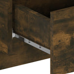 ZNTS Wall-mounted Bedside Cabinets 2 pcs Smoked Oak 816941