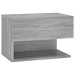 ZNTS Wall-mounted Bedside Cabinet Grey Sonoma 816948