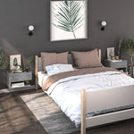ZNTS Wall-mounted Bedside Cabinet Grey Sonoma 816948