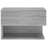 ZNTS Wall-mounted Bedside Cabinet Grey Sonoma 816948