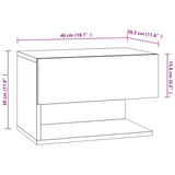 ZNTS Wall-mounted Bedside Cabinets 2 pcs Brown Oak 816951