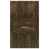 ZNTS Wall-mounted Bedside Cabinet Smoked Oak 816952