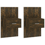 ZNTS Wall-mounted Bedside Cabinets 2 pcs Smoked Oak 816953