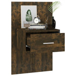 ZNTS Wall-mounted Bedside Cabinets 2 pcs Smoked Oak 816953