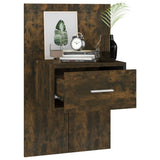 ZNTS Wall-mounted Bedside Cabinets 2 pcs Smoked Oak 816953