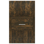 ZNTS Wall-mounted Bedside Cabinets 2 pcs Smoked Oak 816953