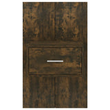 ZNTS Wall-mounted Bedside Cabinets 2 pcs Smoked Oak 816953