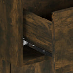 ZNTS Wall-mounted Bedside Cabinets 2 pcs Smoked Oak 816953