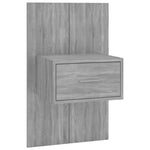 ZNTS Wall-mounted Bedside Cabinet Grey Sonoma 816954