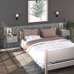 ZNTS Wall-mounted Bedside Cabinet Grey Sonoma 816954