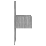 ZNTS Wall-mounted Bedside Cabinet Grey Sonoma 816954