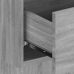ZNTS Wall-mounted Bedside Cabinet Grey Sonoma 816954