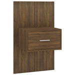 ZNTS Wall-mounted Bedside Cabinet Brown Oak 816956