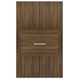 ZNTS Wall-mounted Bedside Cabinet Brown Oak 816956