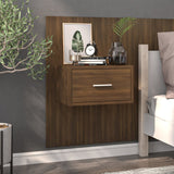 ZNTS Wall-mounted Bedside Cabinet Brown Oak 816956