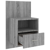 ZNTS Wall-mounted Bedside Cabinet Grey Sonoma 816966