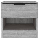 ZNTS Bedside Cabinets 2 pcs Grey Sonoma Engineered Wood 817048
