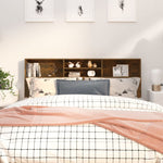 ZNTS Headboard Cabinet Smoked oak 180x19x103.5 cm 817255
