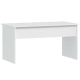 ZNTS Coffee Table White 102x50.5x52.5 cm Engineered Wood 809629