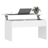ZNTS Coffee Table White 102x50.5x52.5 cm Engineered Wood 809629
