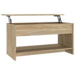 ZNTS 809650 Coffee Table Sonoma Oak 102x50x52,5 cm Engineered Wood