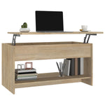 ZNTS 809650 Coffee Table Sonoma Oak 102x50x52,5 cm Engineered Wood