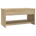 ZNTS 809650 Coffee Table Sonoma Oak 102x50x52,5 cm Engineered Wood