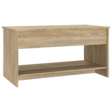 ZNTS 809650 Coffee Table Sonoma Oak 102x50x52,5 cm Engineered Wood