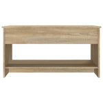 ZNTS 809650 Coffee Table Sonoma Oak 102x50x52,5 cm Engineered Wood