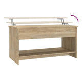 ZNTS 809650 Coffee Table Sonoma Oak 102x50x52,5 cm Engineered Wood