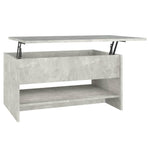 ZNTS Coffee Table Concrete Grey 80x50x40 cm Engineered Wood 809660