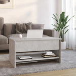 ZNTS Coffee Table Concrete Grey 80x50x40 cm Engineered Wood 809660