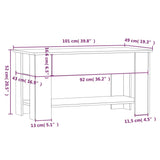 ZNTS Coffee Table High Gloss White 101x49x52 cm Engineered Wood 809707