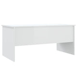 ZNTS Coffee Table High Gloss White 102x50.5x46.5 cm Engineered Wood 809725