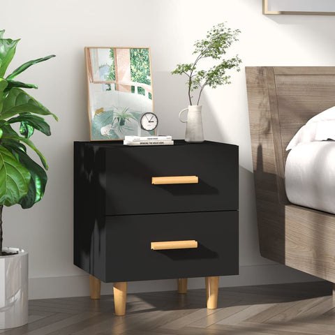 ZNTS Bed Cabinet Black 40x35x47.5 cm 811972