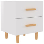 ZNTS Bed Cabinet High Gloss White 40x35x47.5 cm 811982