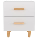 ZNTS Bed Cabinet High Gloss White 40x35x47.5 cm 811982
