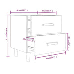 ZNTS Bed Cabinet High Gloss White 40x35x47.5 cm 811982